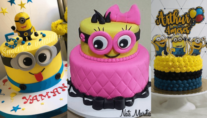 bolo de aniversário infantil, Minions