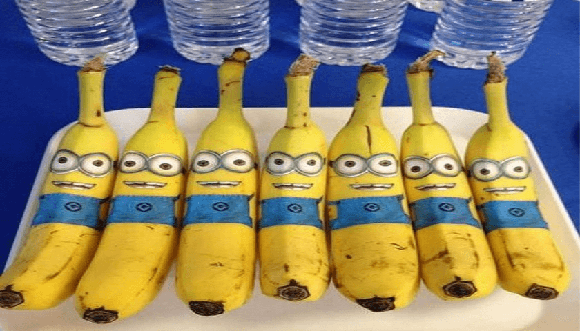 Bananas na decoração de festa