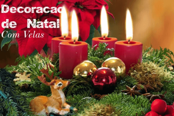 decoração de natal com velas