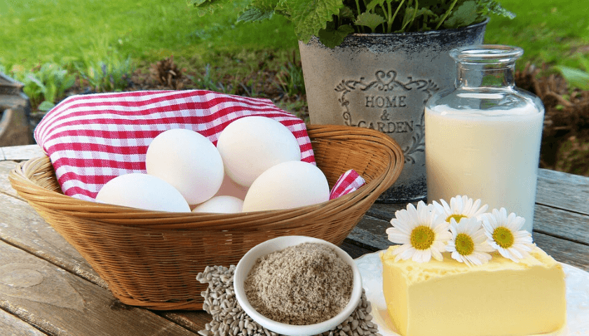 leite, ovos, linhaça, ômega-3 alimentação saudavel 