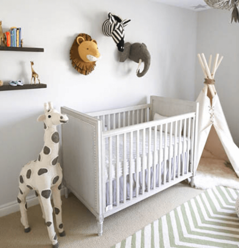 decoração do quarto de bebe safari